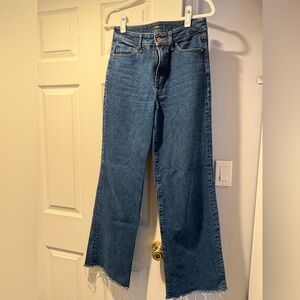 Express High-Rise Wide-Leg Blue Jeans